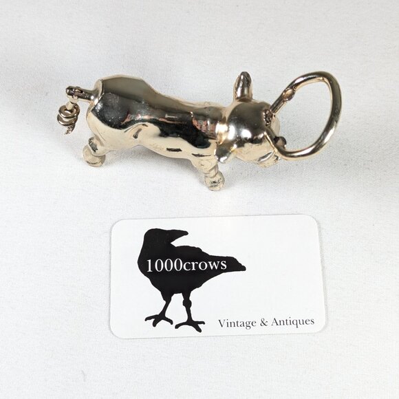 Metal bull bottle opener and corkscrew, gift for farmer - Picture 10 of 11